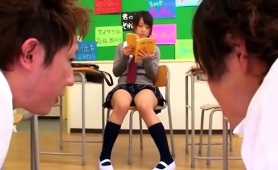 Lovely Japanese Schoolgirl Gets Used By Horny Boys In Class