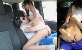 Naughty Amateur Teen Enjoys A Wild Ride Fucking In The Car