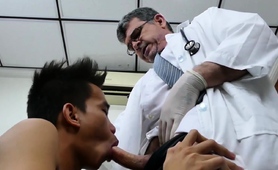 Asian Patient Gets Drilled Bareback By His Mature Doc