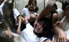 Cute Japanese Teen Gets Used By Her Wild Lesbians Friends